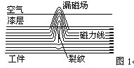 磁粉探伤裂纹显示图